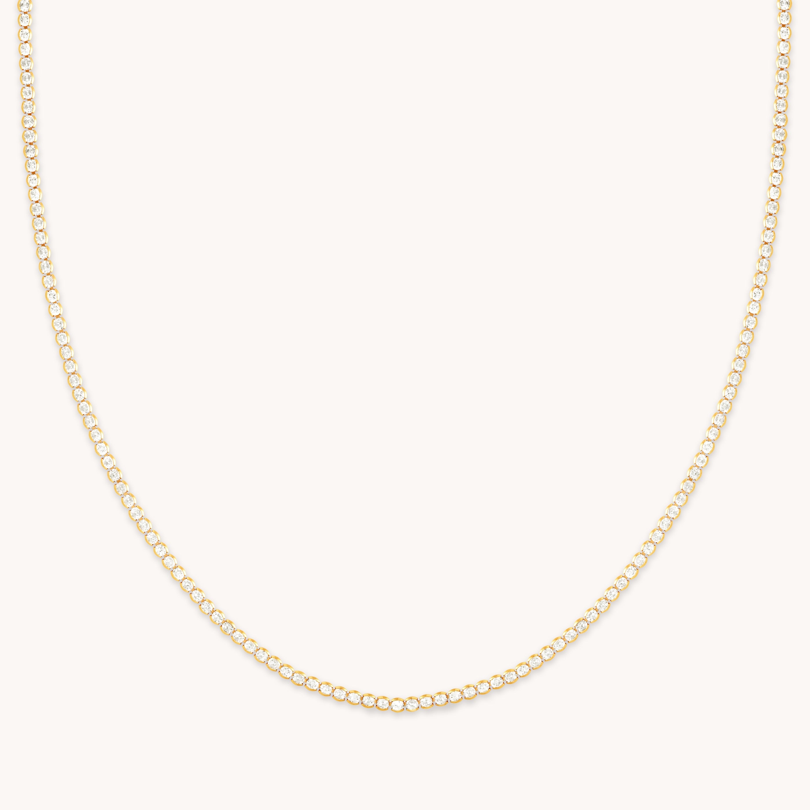 Gleam Tennis Chain Necklace in Gold