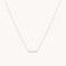Cosmic Star Topaz Bar Necklace in Solid White Gold