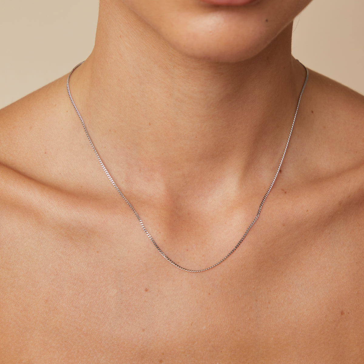 Bold Miyu Chain Necklace in Solid White Gold