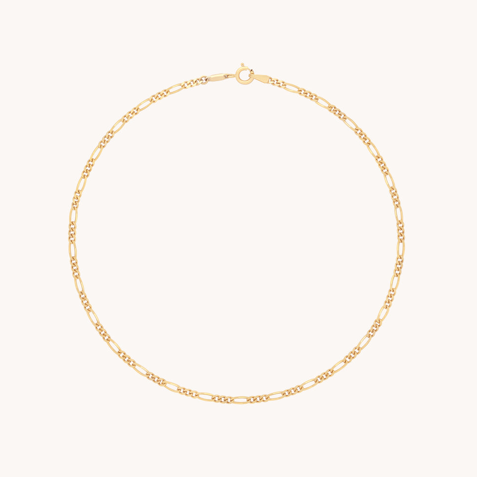 Soho Chain Anklet in Solid Gold