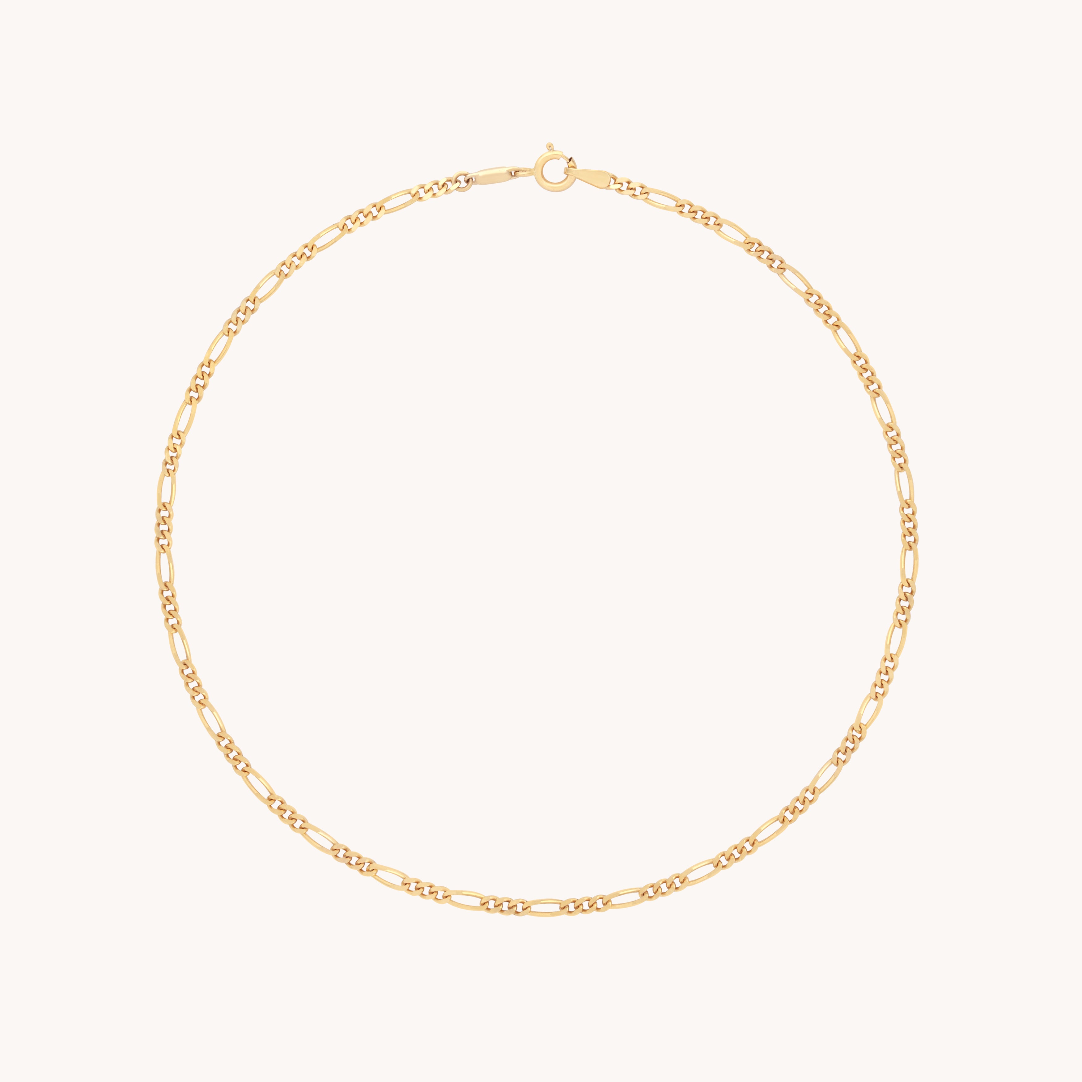 Soho Chain Anklet in Solid Gold