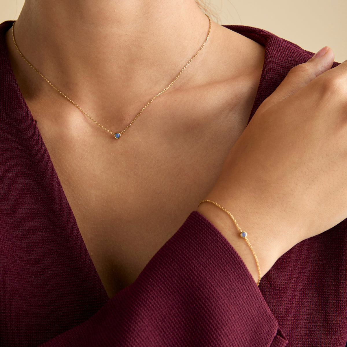 Opal Charm Bracelet in Gold