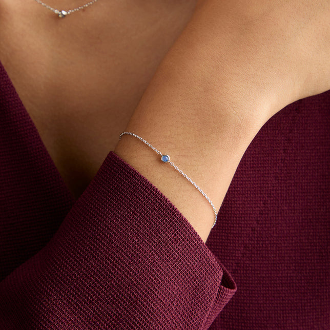 Opal Charm Bracelet in Silver