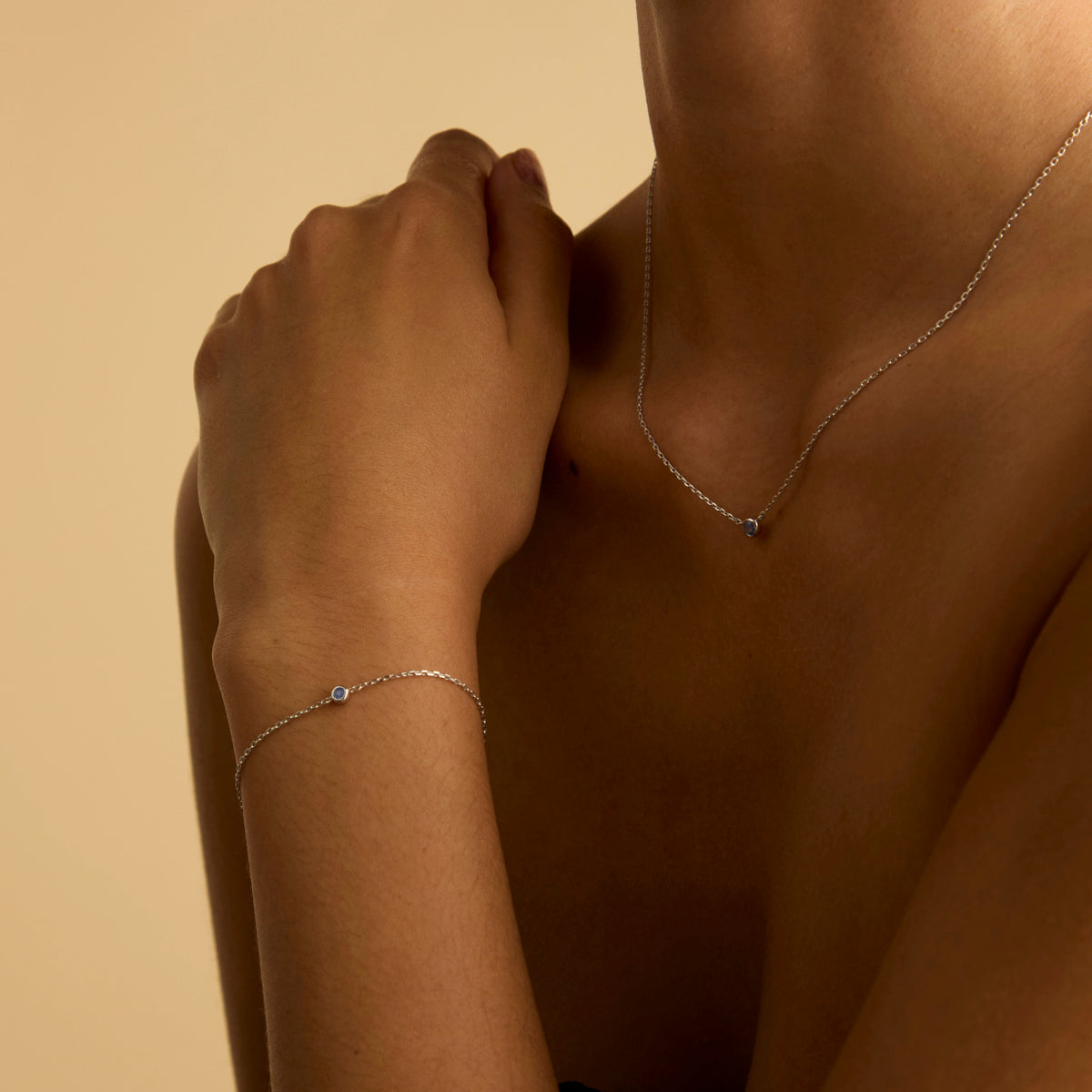 Opal Charm Bracelet in Silver