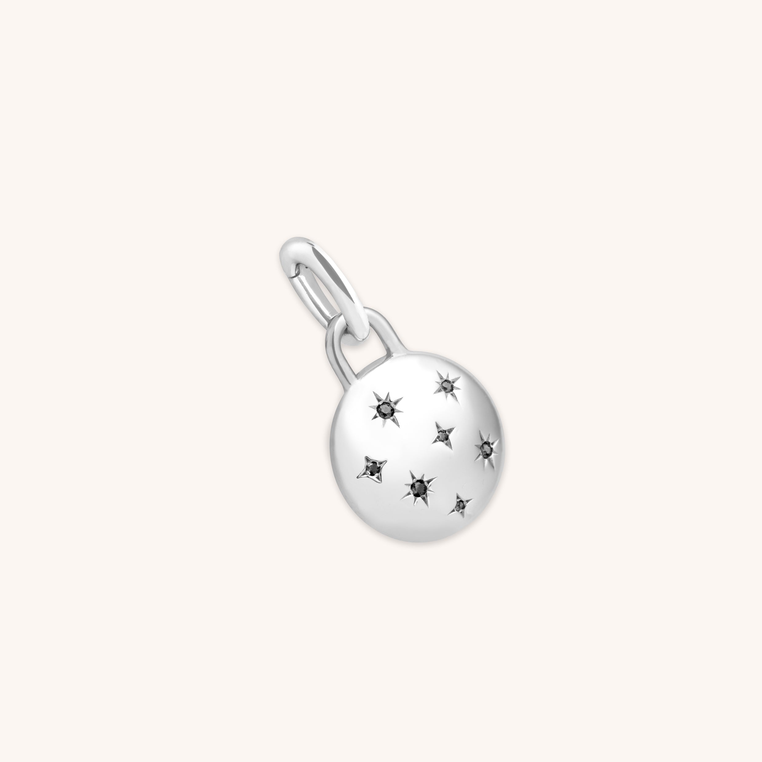 Cosmic Coin Clip Charm in Silver