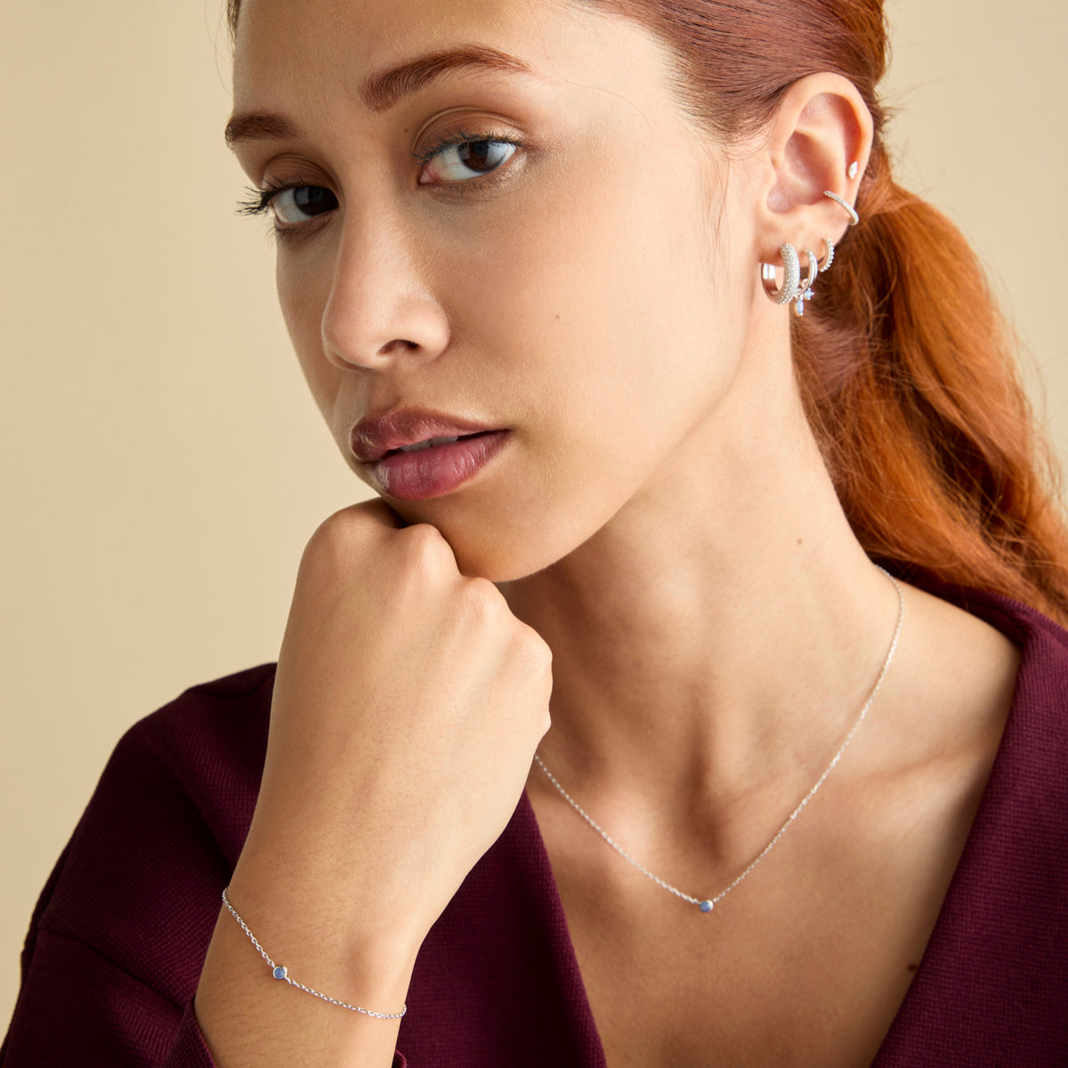 Bold Pavé Hoops in Silver