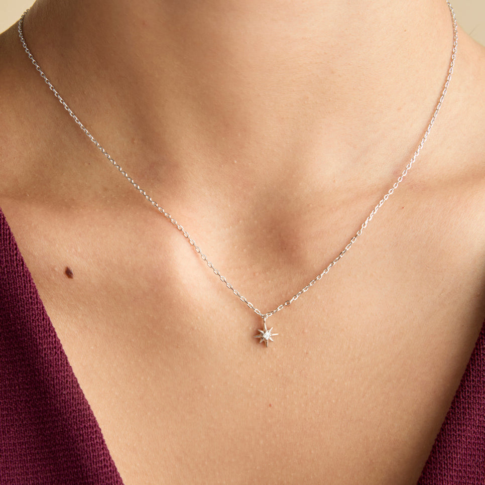 Twilight Star Pendant Necklace in Silver