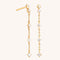 Crystal Chain Drop Studs in Gold