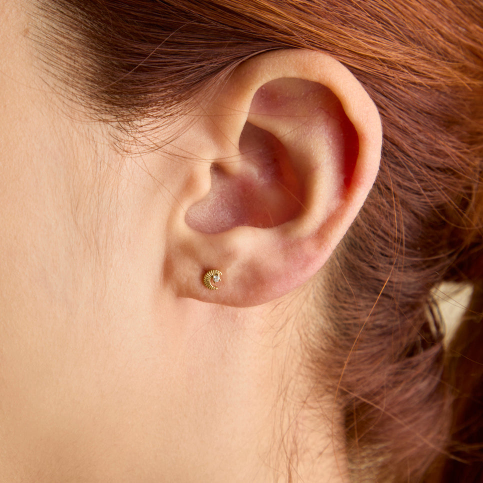 Moon Stud Earrings