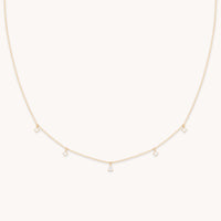 Diamond Charm Necklace in Solid Gold