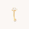 Topaz Cluster Rook Bar in Solid Gold