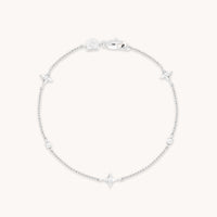 Cosmic Star Charm Bracelet in Silver