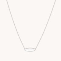 ID Pendant Necklace in Solid White Gold