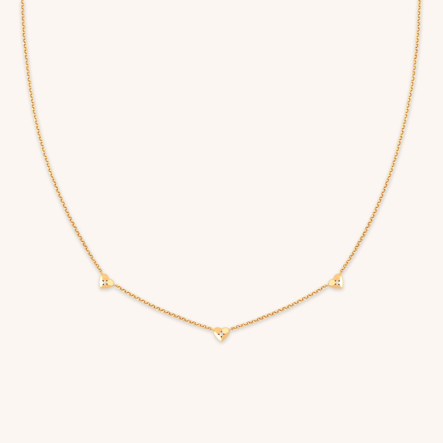 Heart Charm Necklace in Gold