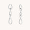 Infinite Drop Stud Earrings in Silver