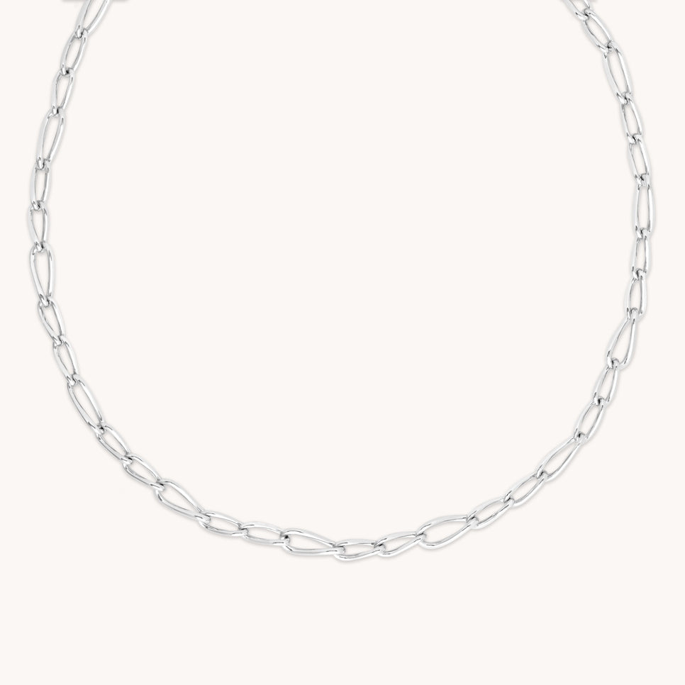 Infinite Chain Necklace in Silver