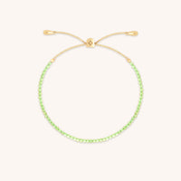 Peridot August Beaded Bracelet in Solid Gold