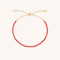 Red Agate Gemstone Bracelet in 9k Gold