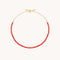 Red Agate Gemstone Bracelet in 9k Gold