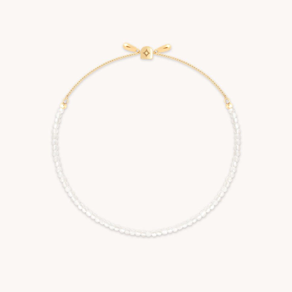 Moonstone Gemstone Bracelet in 9k Gold