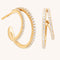Illusion Crystal Hoops in Gold