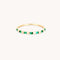 Emerald Baguette Band Ring in Solid Gold