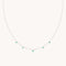 Emerald Charm Necklace in Solid White Gold