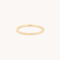 Ridged Band Ring in Solid Gold