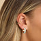 Aqua Chalcedony Ear Cuff in Gold