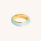 Chalcedony Carved Dome Ring in Gold