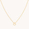 Mother of Pearl Pendant Necklace in Gold