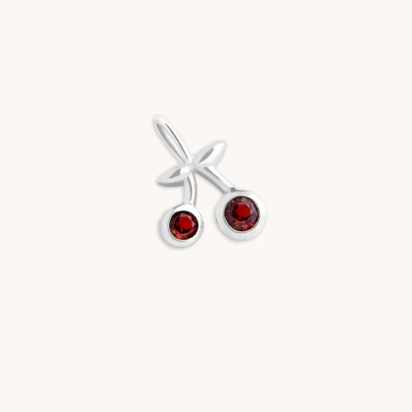 Cherry Charm 9k White Gold