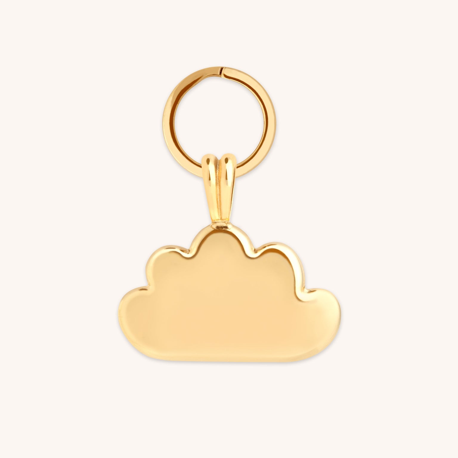 Cloud Pet Tag in Gold