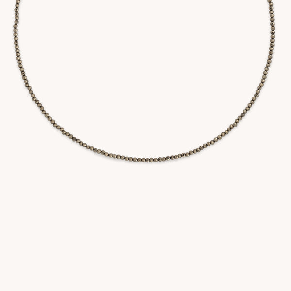 Ironstone Gemstone Necklace in 9k White Gold