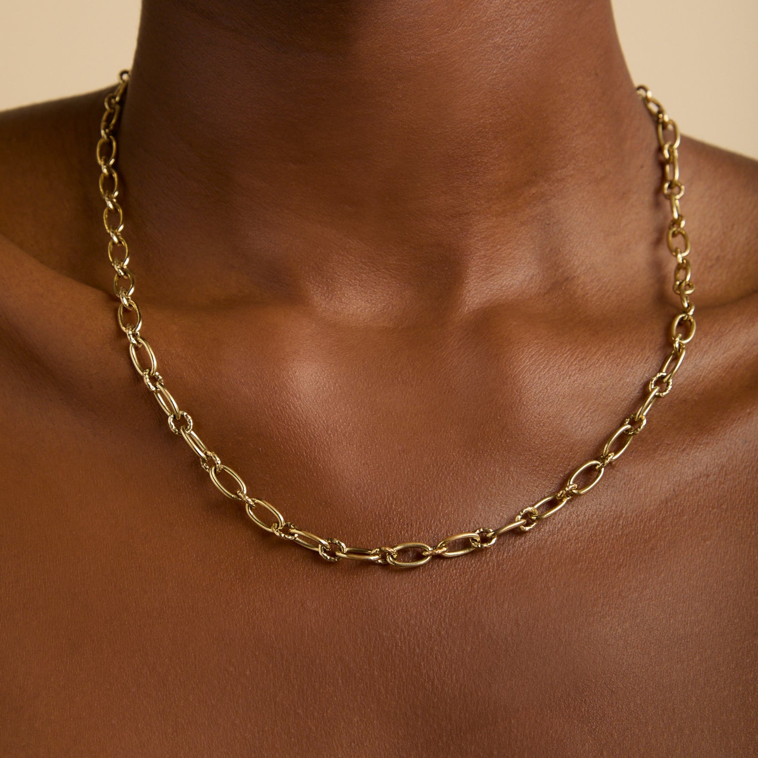 Bold Link Chain Necklace in Gold