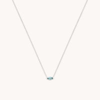 Alexandrite Marquise Necklace in Solid White Gold