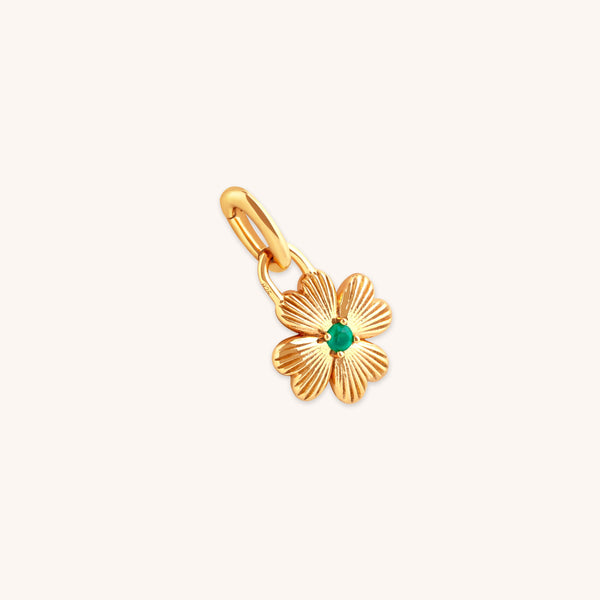 Clover Talisman Charm in Gold