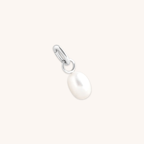 Pearl Clip Charm in Silver