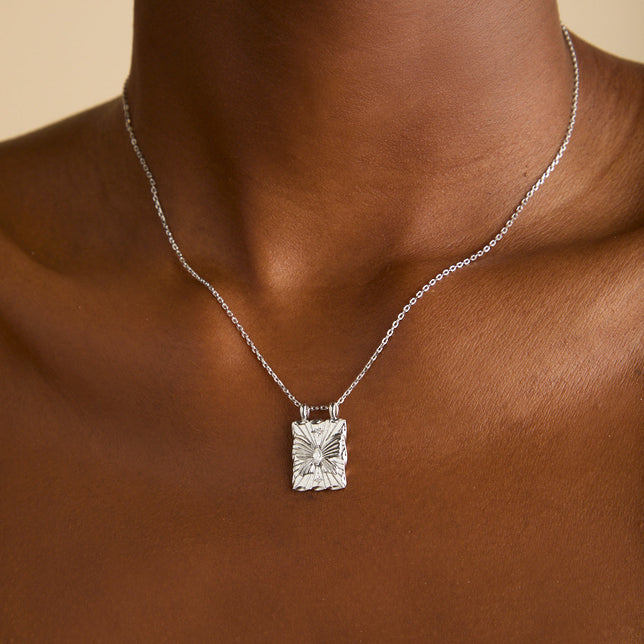 Butterfly Pendant Necklace in Silver