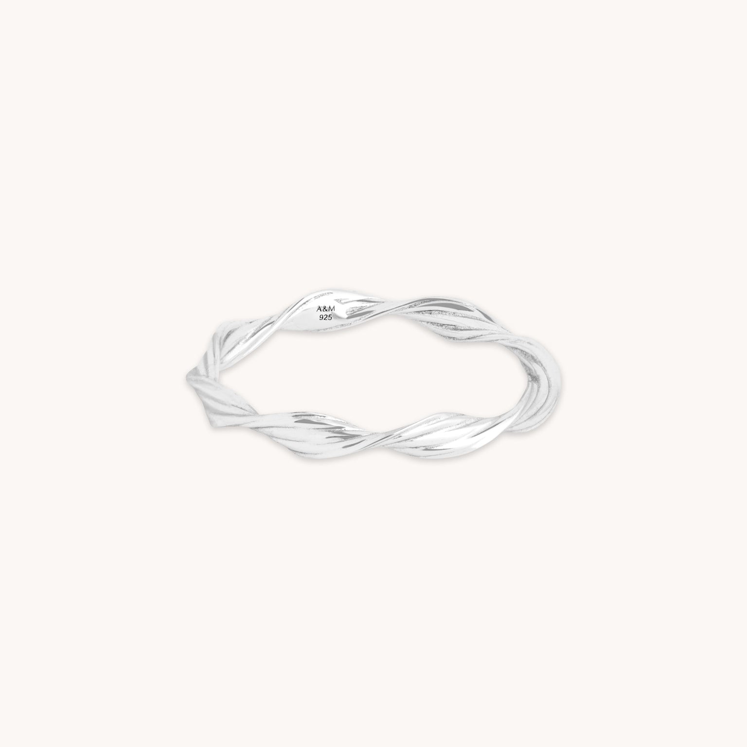 Twist Band Ring in Silver