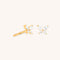 Butterfly Crystal Stud Earrings in Gold