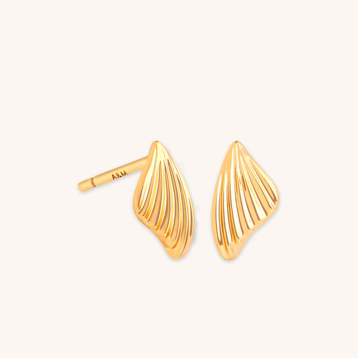 Wing Statement Studs in Gold