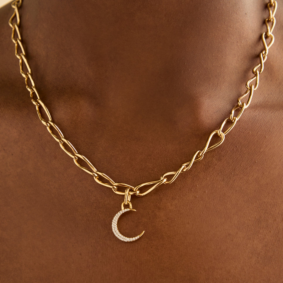 Moon Talisman Charm in Gold