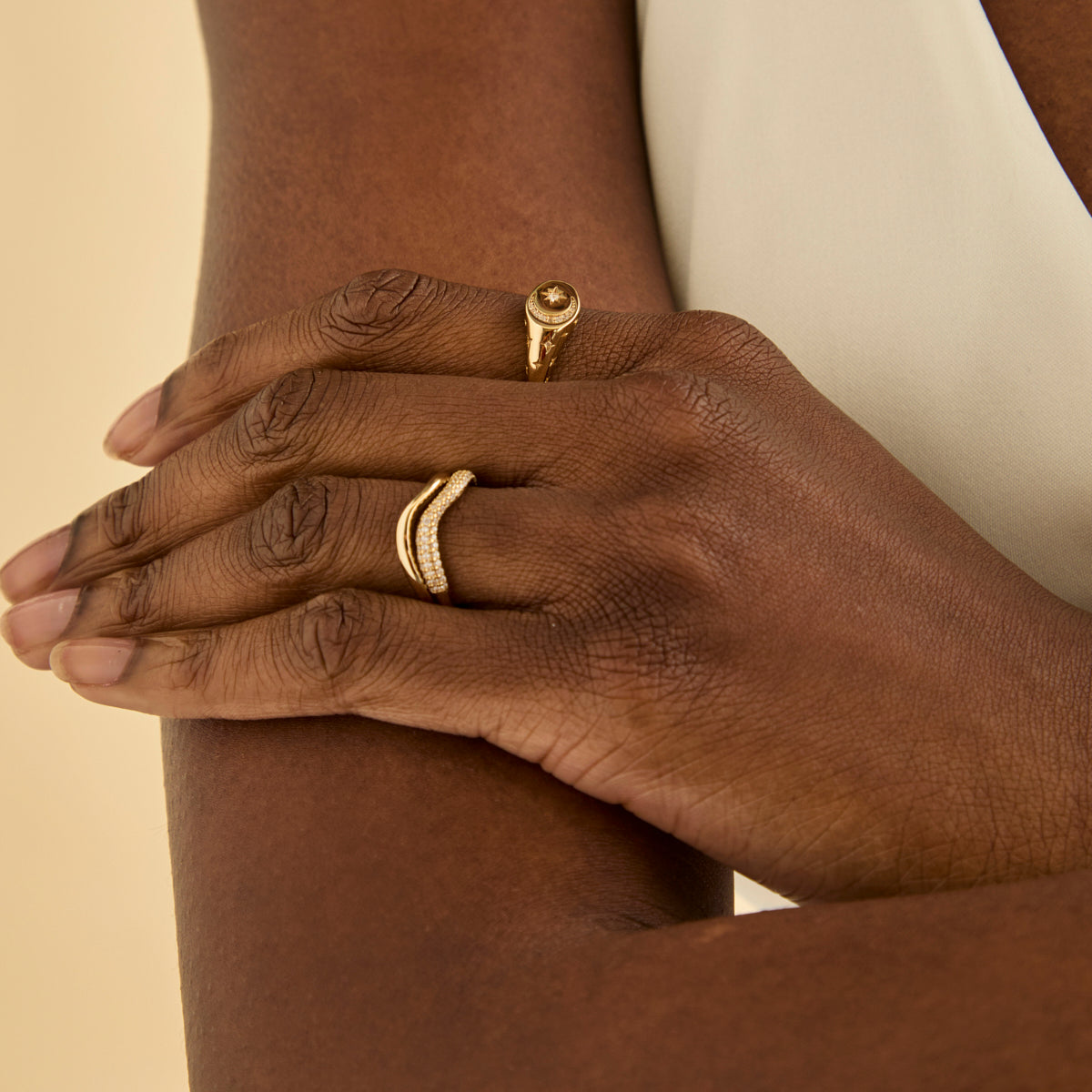 Cosmic Signet Ring in Gold