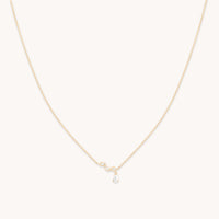 Diamond Marquise Drop Pendant Necklace in Solid Gold