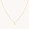 White Topaz Star Pendant Necklace in Solid Gold