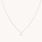 White Topaz Star Pendant Necklace in Solid White Gold