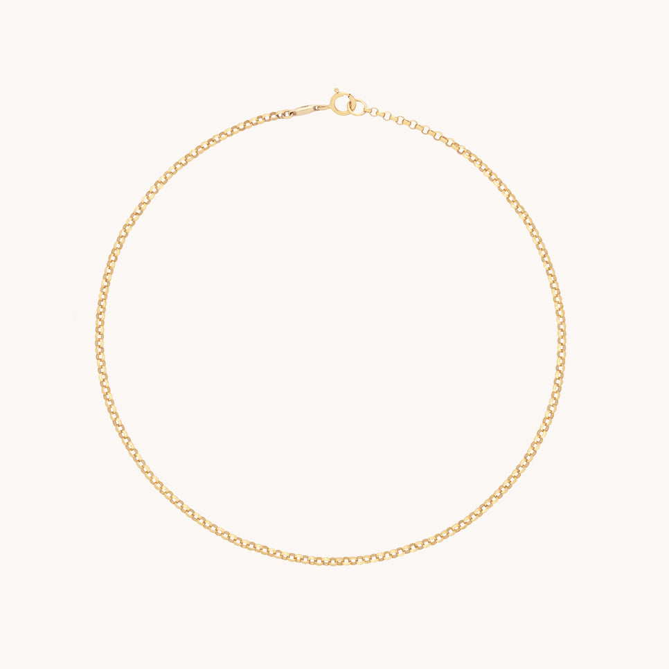 Chelsea Chain Anklet in Solid Gold
