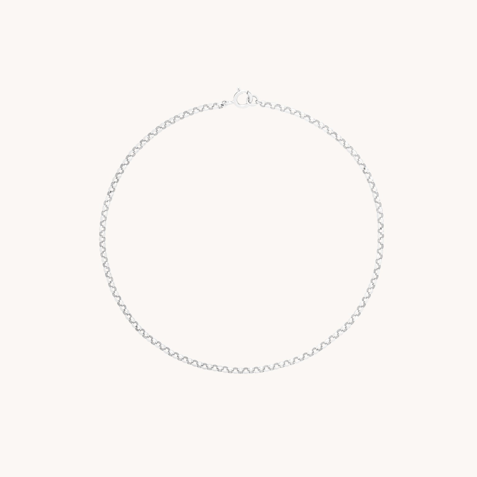 Chelsea Chain Bracelet in Solid White Gold