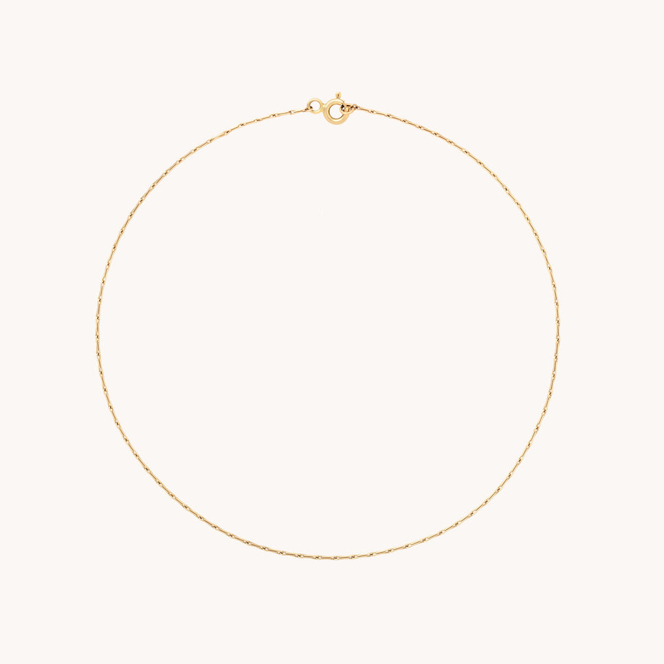 Marylebone Chain Anklet in Solid Gold